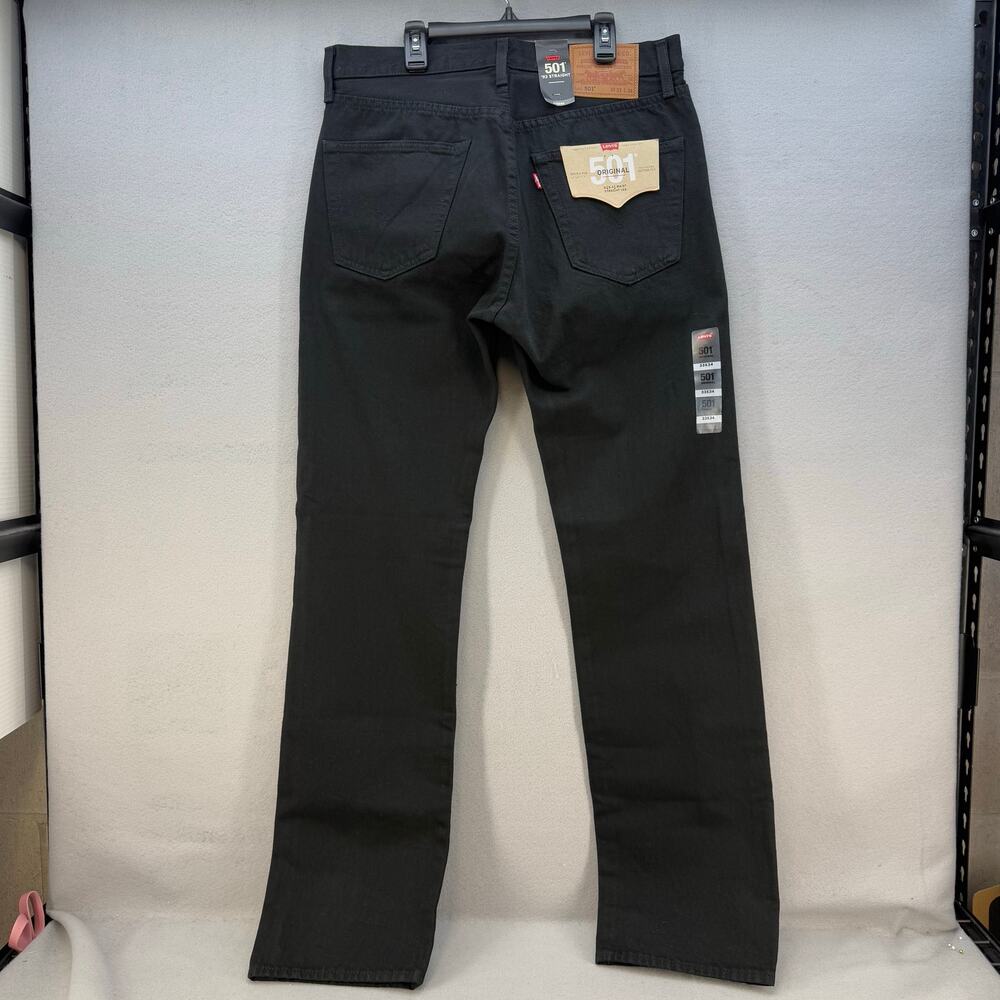 Levi's 501XX Big E Men's 33x34 Black Straight Leg Button Fly Preppy Normcore NWT - Picture 2 of 16